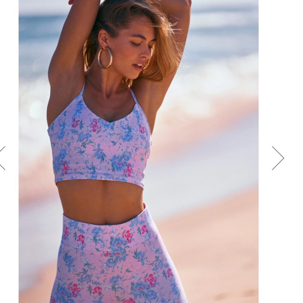 NWT LoveShackFancy X Bandier Bliss Tank + Floral Printed Legging Set Size Medium